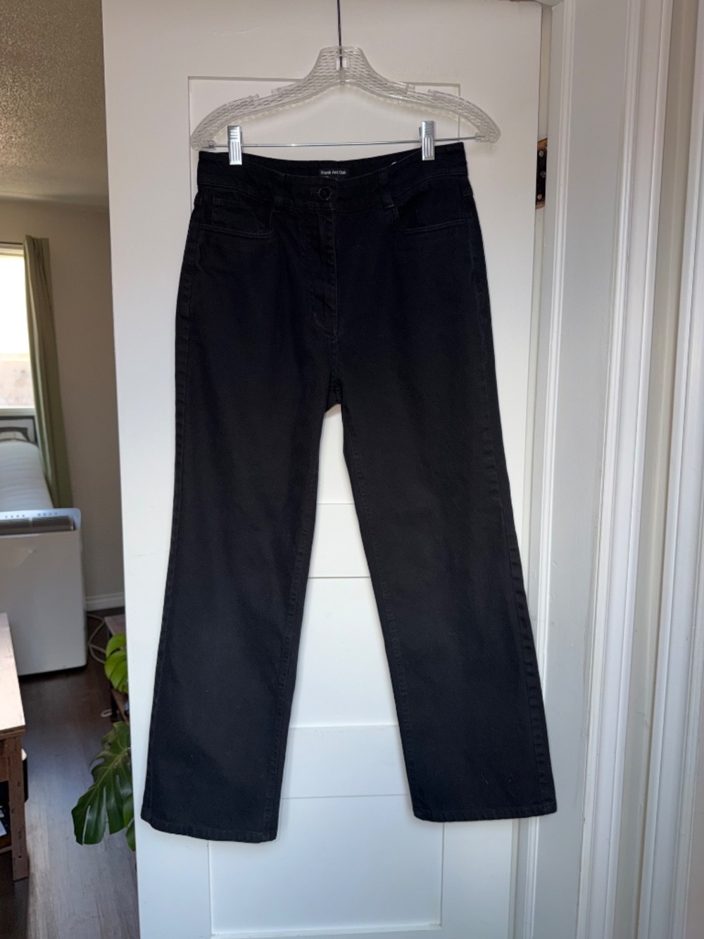 Frank And Oak Black Wide Leg Jeans – Size 8 - Picture 2 of 13